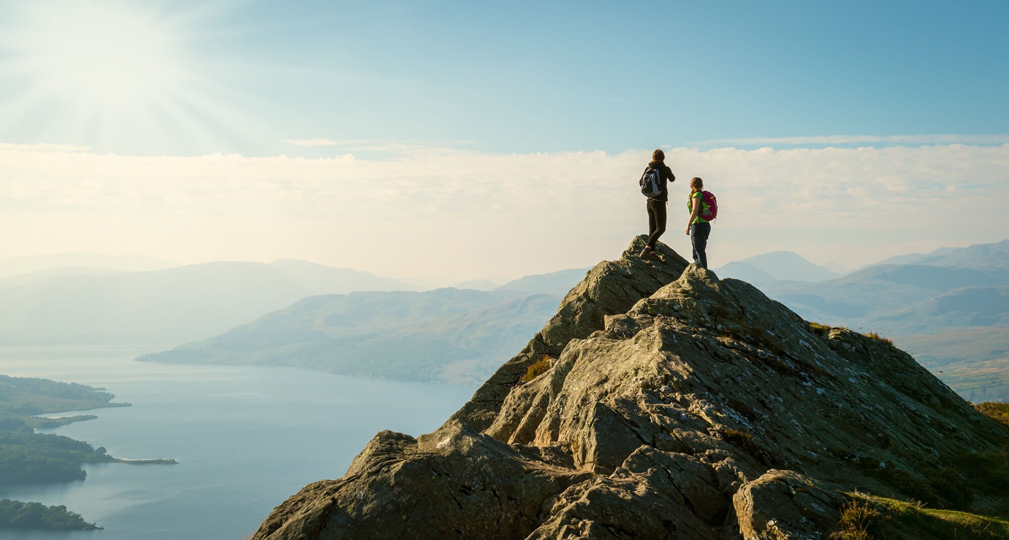 Hikers on mountain