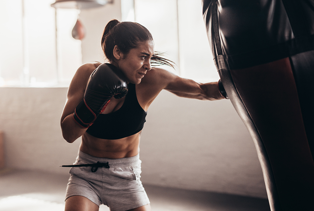 Woman boxer